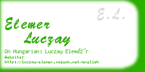 elemer luczay business card